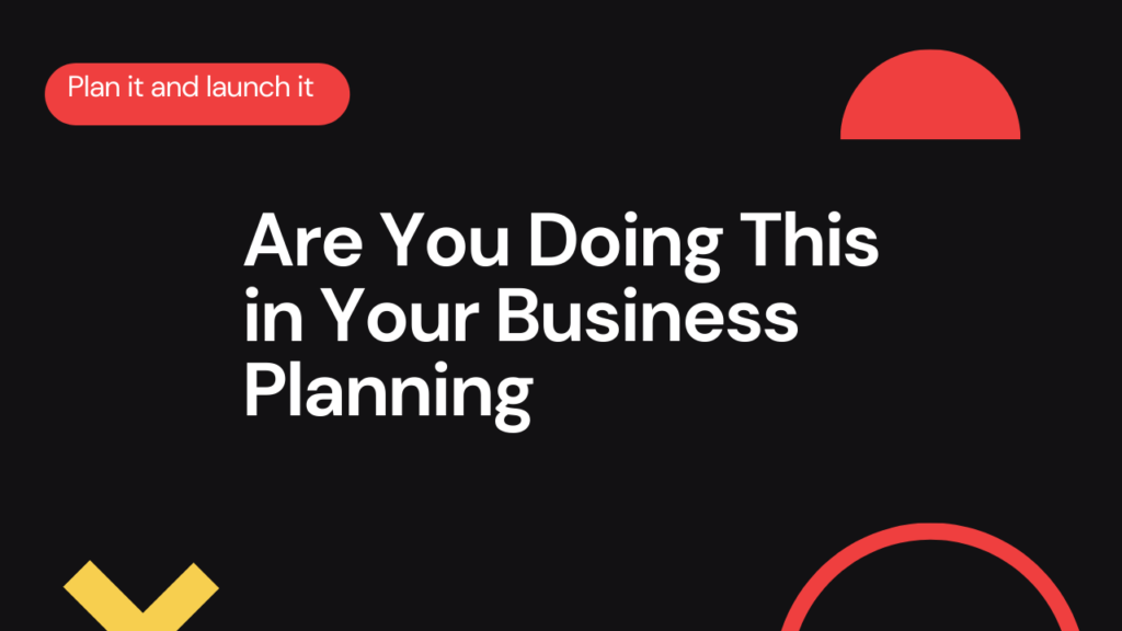 before planning your business