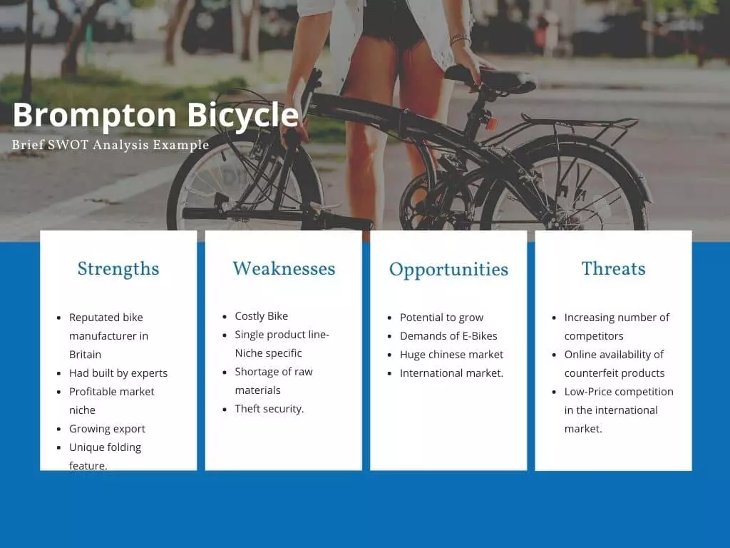 swot analysis of brompton bicycle