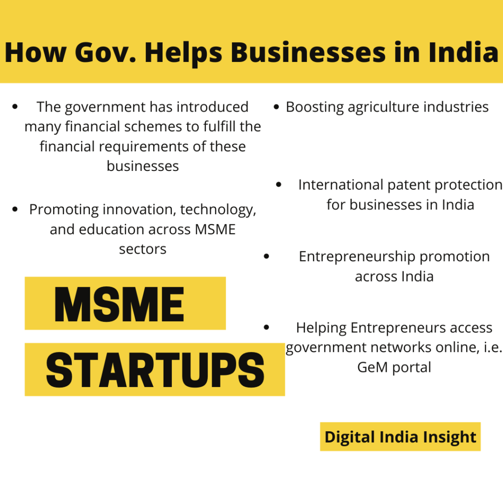 how government help startups by launching various schemes in India